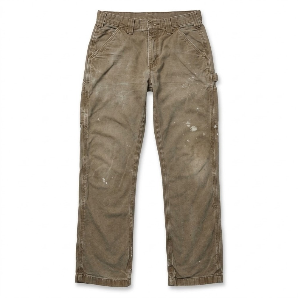 Carhartt Men 30x32 B324-DFE Relaxed Fit Washed Duck Utility Work Pant Distressed